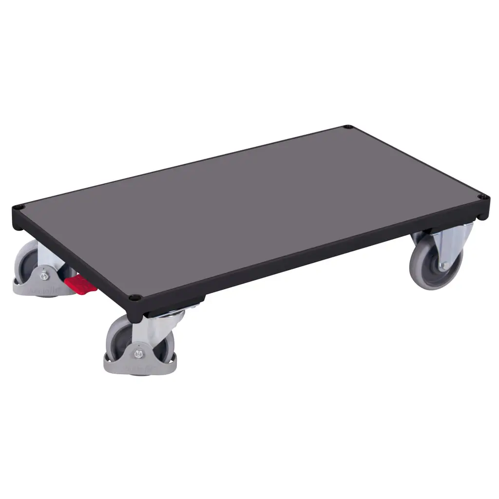 Illustration du produit: VARIOfit® Plattform-Magazinwagen, EasySTOP®-Bremssystem, HxBxT 255 mm x 910 mm x 500 mm, anthrazitgrau
