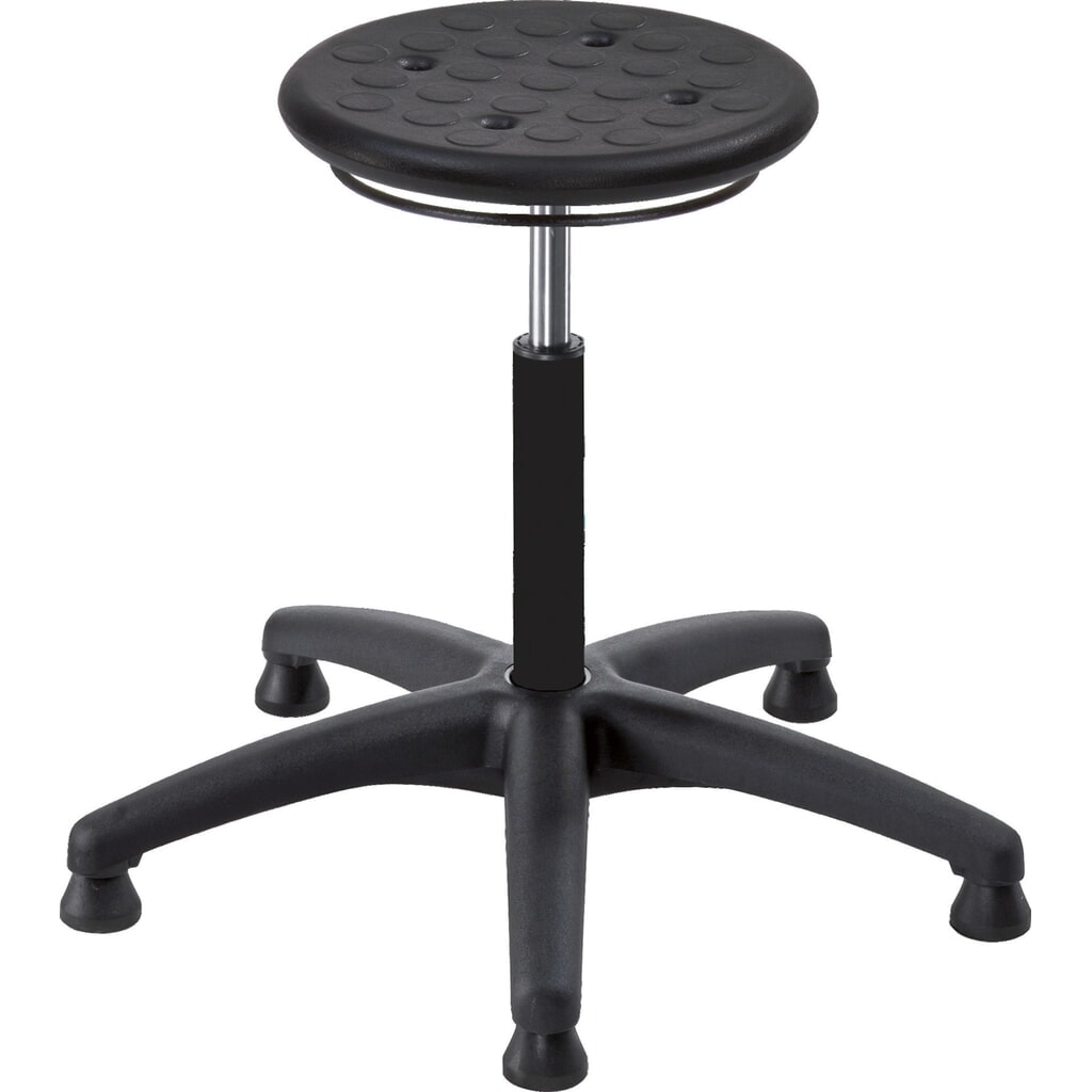 meychair Drehhocker Assistant Basic A1S, stufenlos höhenverstellbar, Kunststoffgestell, Polyurethan-Schaumsitz, Sitzhöhe 400 mm – 530 mm, Gleiter Illustration du produit: meychair Drehhocker Assistant Basic A1S, stufenlos höhenverstellbar, Kunststoffgestell, Polyurethan-Schaumsitz, Sitzhöhe 400 mm – 530 mm, Gleiter