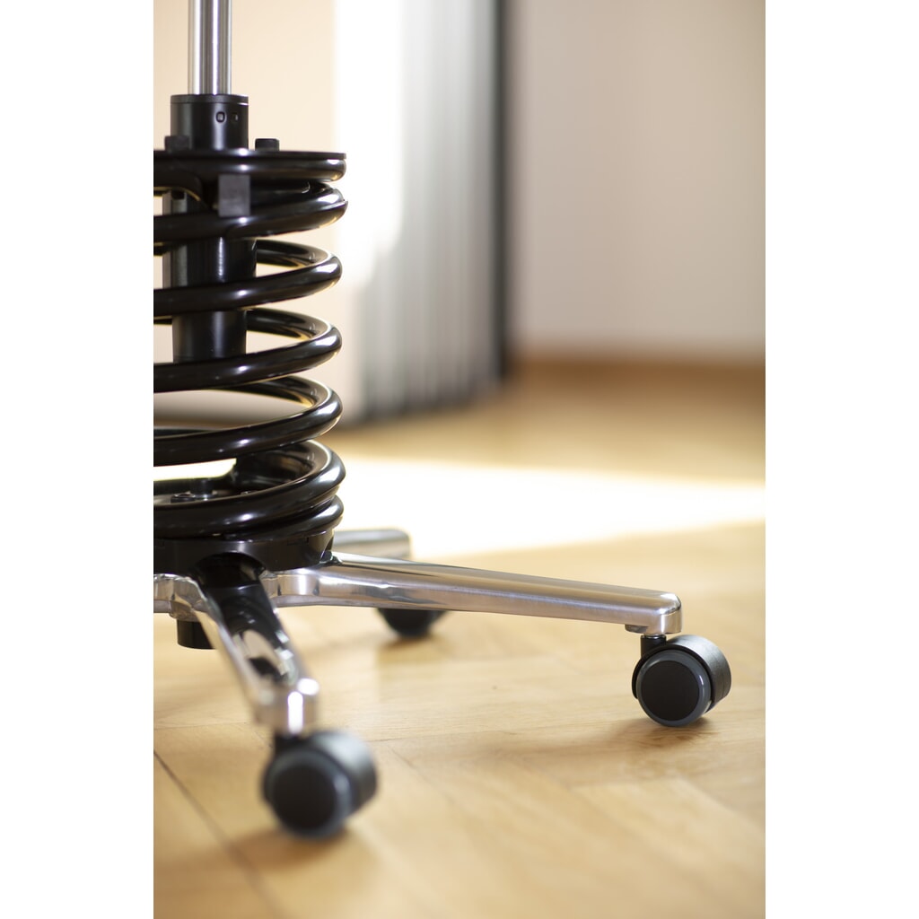 meychair Drehhocker Assistant Pro A34, stufenlos höhenverstellbar, Aluminiumgestell, Stoffsitz, Sitzhöhe 600 mm – 670 mm, Sitz-Stop-Rollen N° de l'image du produit 3 : meychair Drehhocker Assistant Pro A34, stufenlos höhenverstellbar, Aluminiumgestell, Stoffsitz, Sitzhöhe 600 mm – 670 mm, Sitz-Stop-Rollen