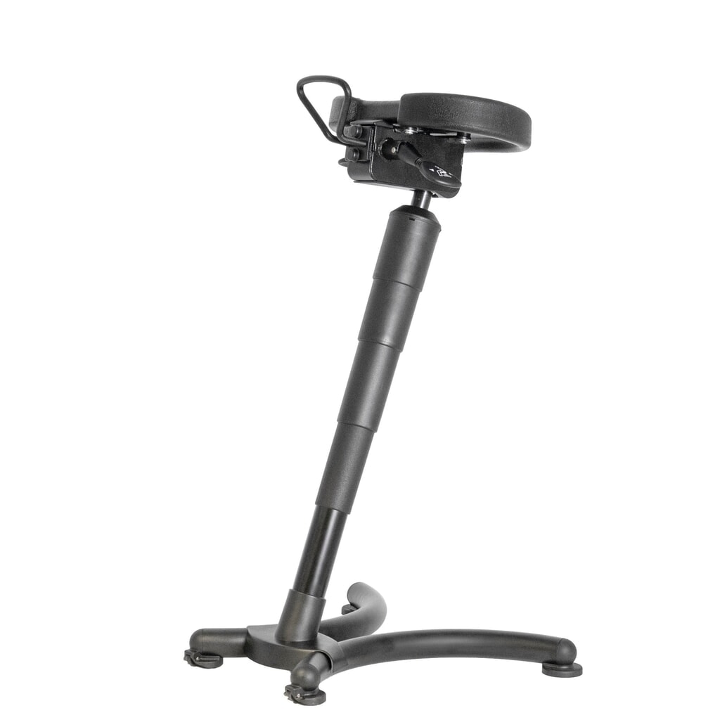N° de l'image du produit 2 : meychair Stehhilfe Futura Basic AF5, stufenlos höhenverstellbar, Stahlgestell, Polyurethan-Schaumsitz, Sitzhöhe 620 mm – 830 mm, Gleiter, Transportrollen