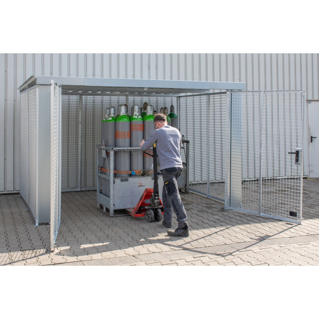Bauer® Gasflaschencontainer GFC-M6/D-DF, feuerverzinkt N° de l'image du produit 3 : Bauer® Gasflaschencontainer GFC-M6/D-DF, feuerverzinkt