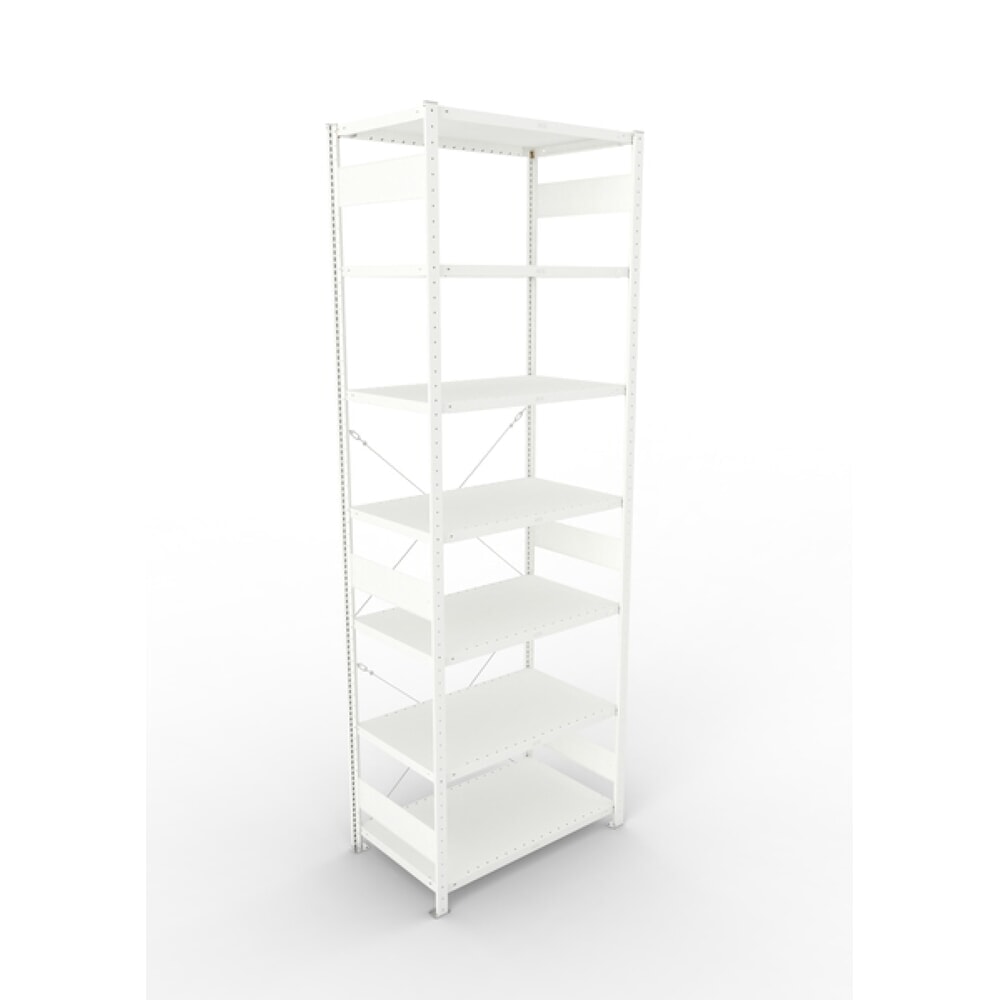 Illustration du produit: META Rayonnage à tablettes gris clair, charge par tablette 230 kg, HxlxP 3 000 x 1 056 x 436 mm