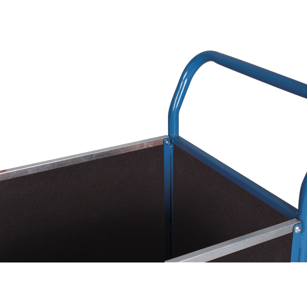 N° de l'image du produit 6 : VARIOfit® Dreiwand-Magazinwagen, Siebdruckplatte, HxBxT 1015 mm x 1195 mm x 700 mm, enzianblau