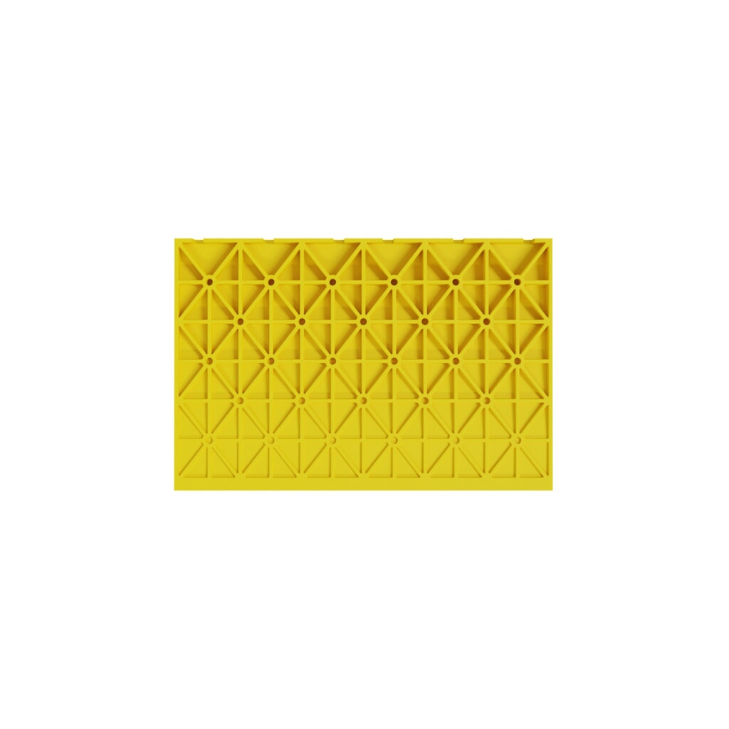 N° de l'image du produit 2 : Sicherheits-Randleiste für REBOURNE® Anti-Ermüdungsmatte H-Serie, Gabelstapler-geeignet, weiblich, Mitte, gelb, BxL 300 mm x 460 mm