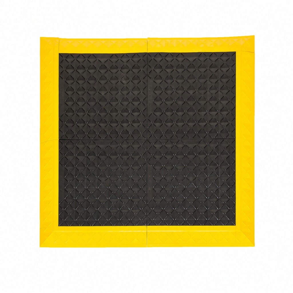 N° de l'image du produit 3 : REBOURNE® Anti-Ermüdungsmatte H1, hochbelastbar, Arbeitsplatz-Set mit 4 Randleisten, BxL 1120 mm x 1120 mm