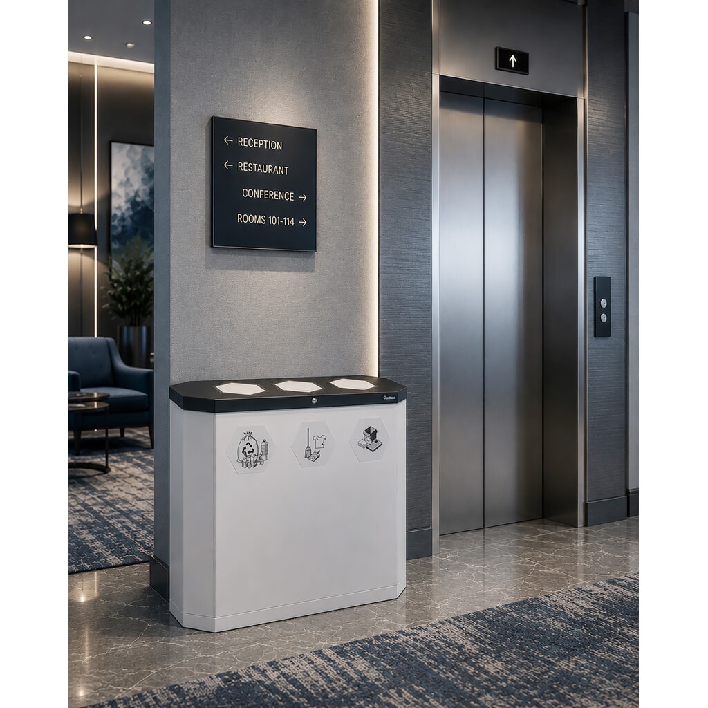 N° de l'image du produit 3 : Conteneur à déchets stumpf®, Sixco 3 smart gris clair
