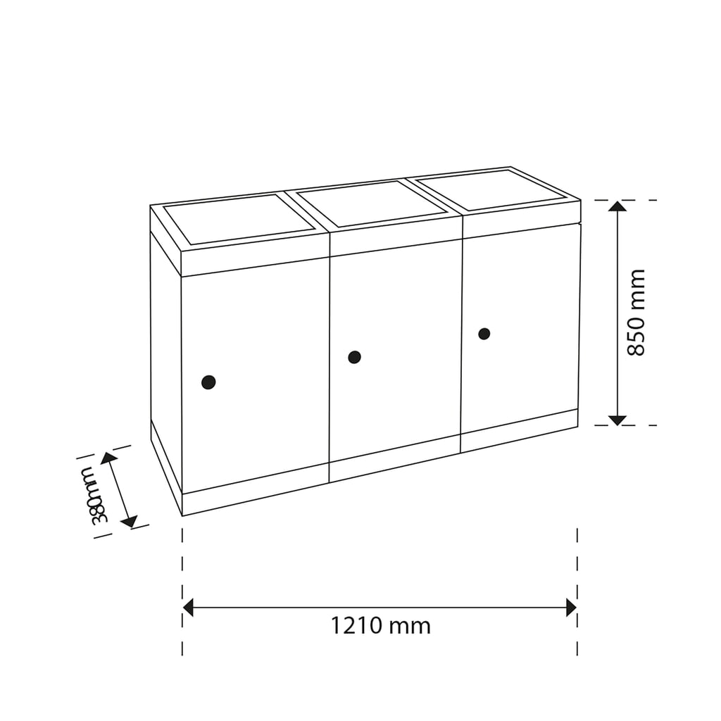 Collecteur de déchets stumpf®, 3x 30 litres, multicolore N° de l'image du produit 5 : Collecteur de déchets stumpf®, 3x 30 litres, multicolore