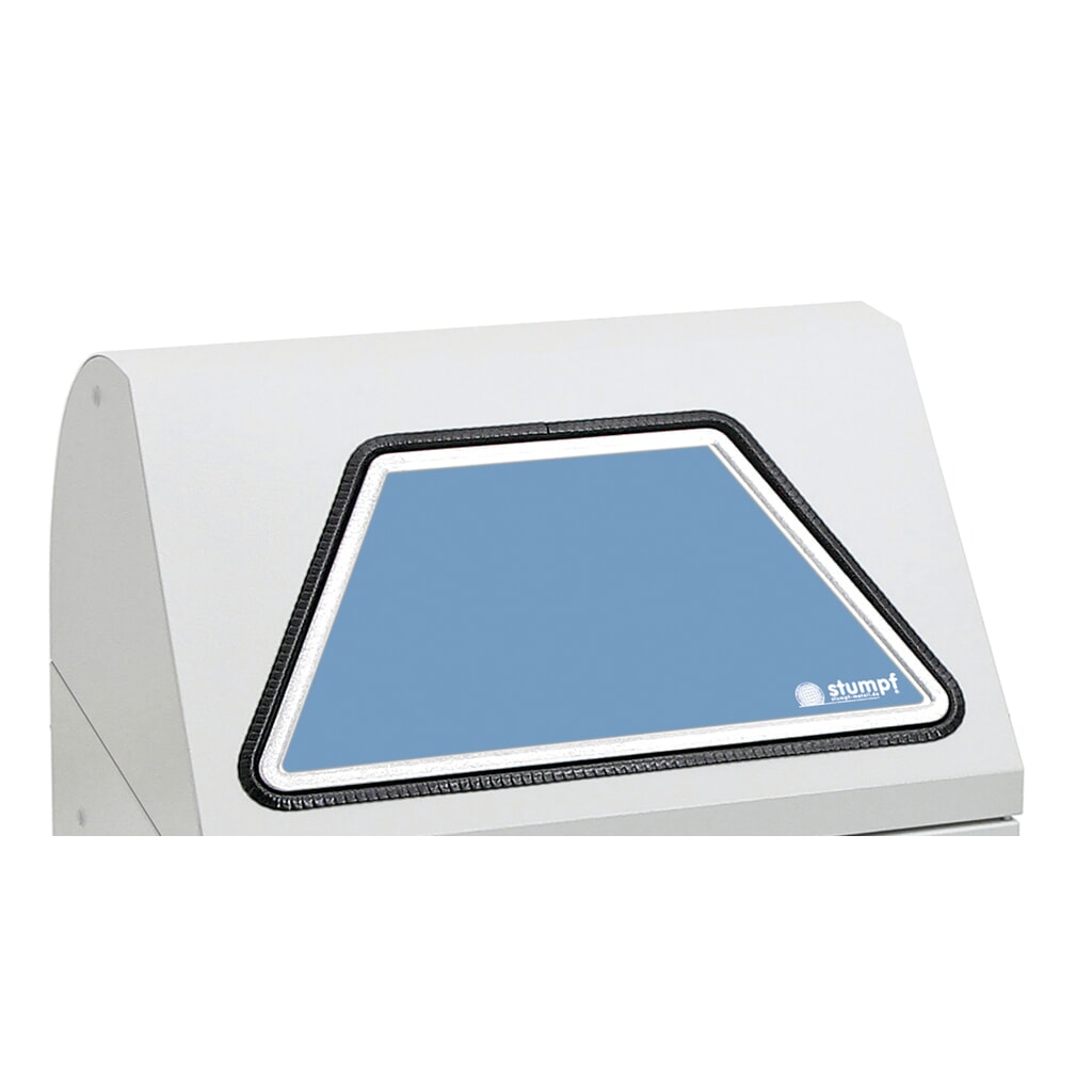 N° de l'image du produit 5 : Collecteur de matériaux stumpf® avec pédale, support pour sacs poubelle, tôle d'acier galvanisée, 45 litres, gris clair