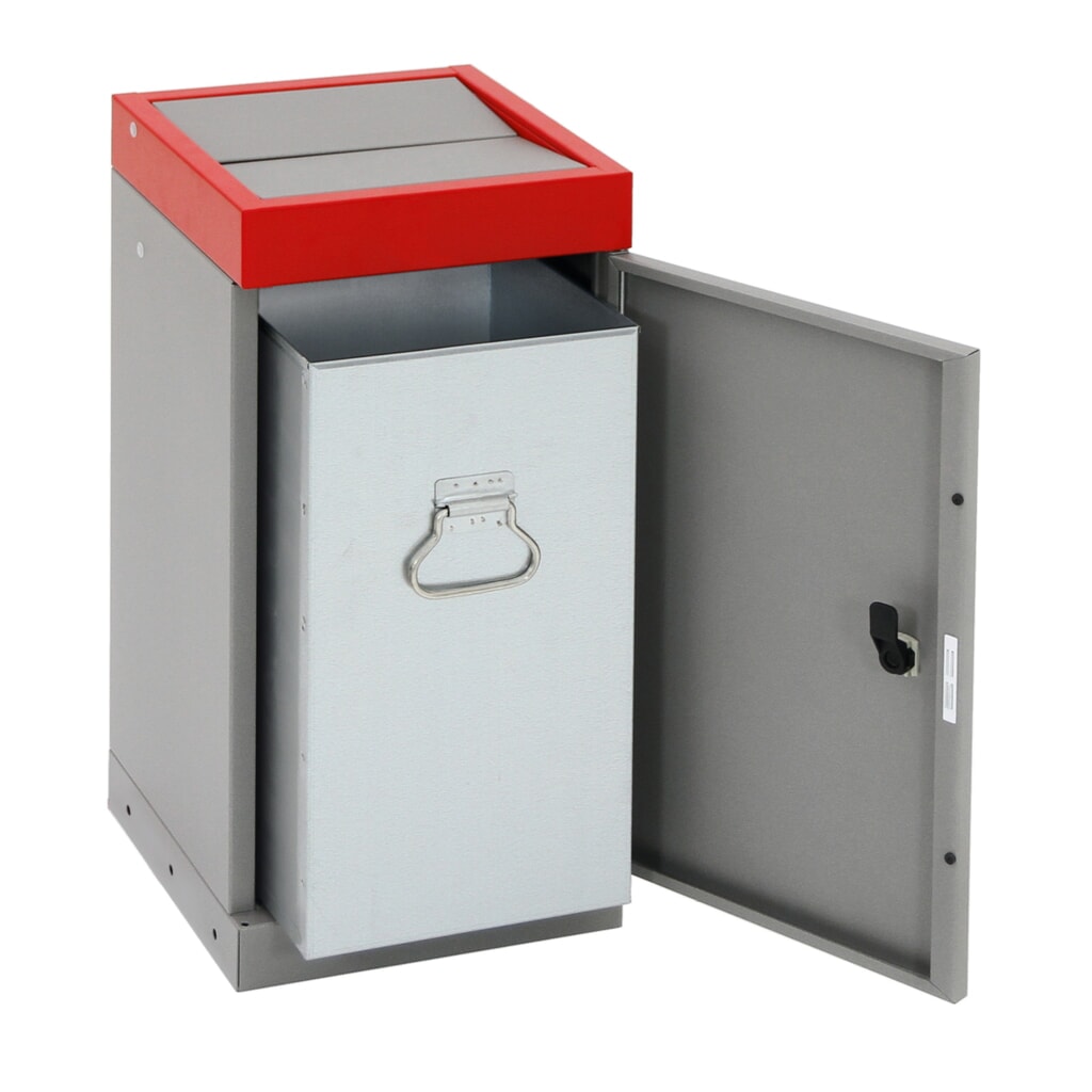 Collecteur de déchets stumpf®, 1x 70 litres, couvercle rouge N° de l'image du produit 4 : Collecteur de déchets stumpf®, 1x 70 litres, couvercle rouge