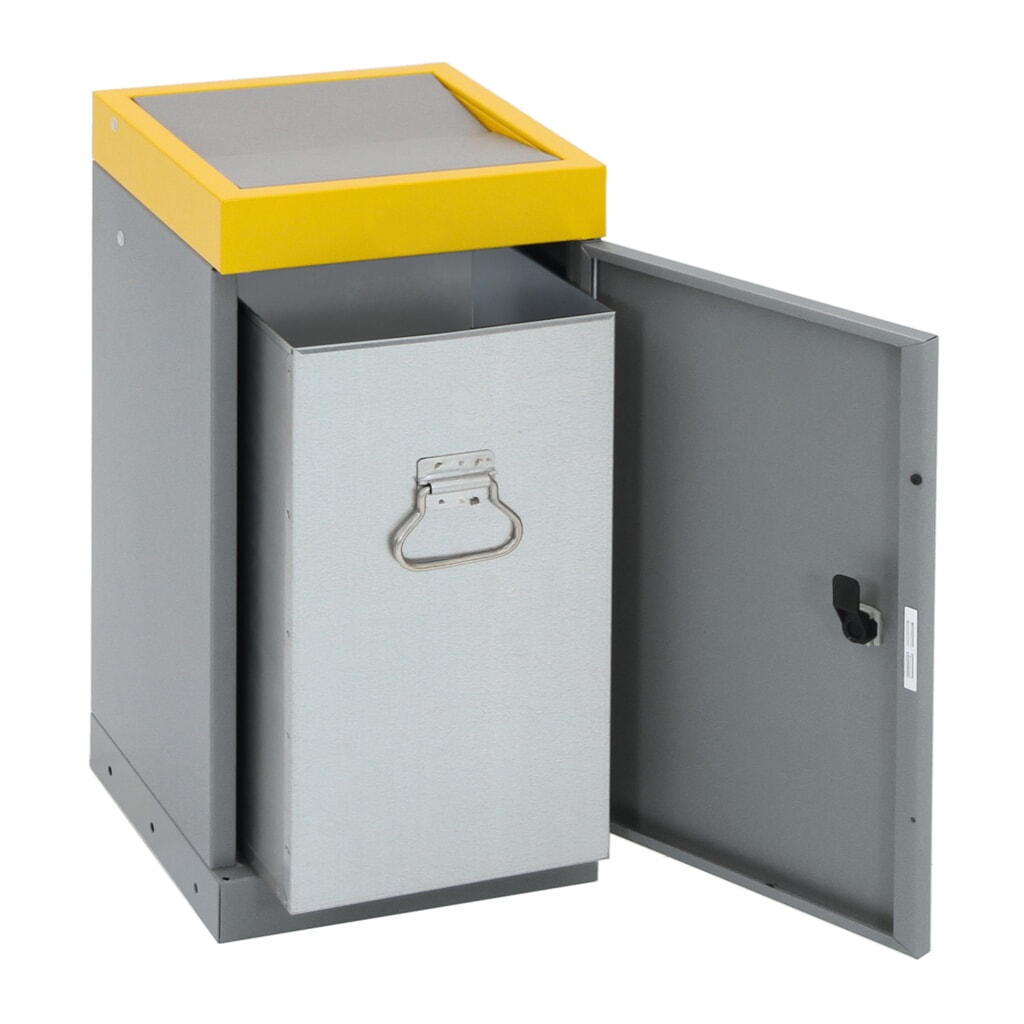 Collecteur de déchets stumpf®, 1x 30 litres, couvercle jaune N° de l'image du produit 4 : Collecteur de déchets stumpf®, 1x 30 litres, couvercle jaune