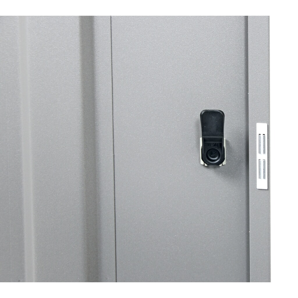 N° de l'image du produit 8 : Collecteur de matériaux stumpf® à pédale, avec conteneur intérieur, tôle d'acier galvanisée, 45 litres, aluminium gris