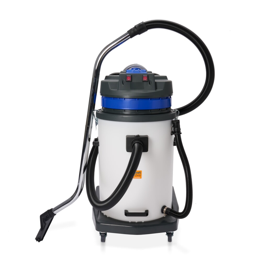 N° de l'image du produit 11 : Aspirateur industriel HEMMDAL, eau + poussière, cuve en plastique, 2 000 W, 70 l, châssis basculant, dossier de poussée, tuyau de vidange