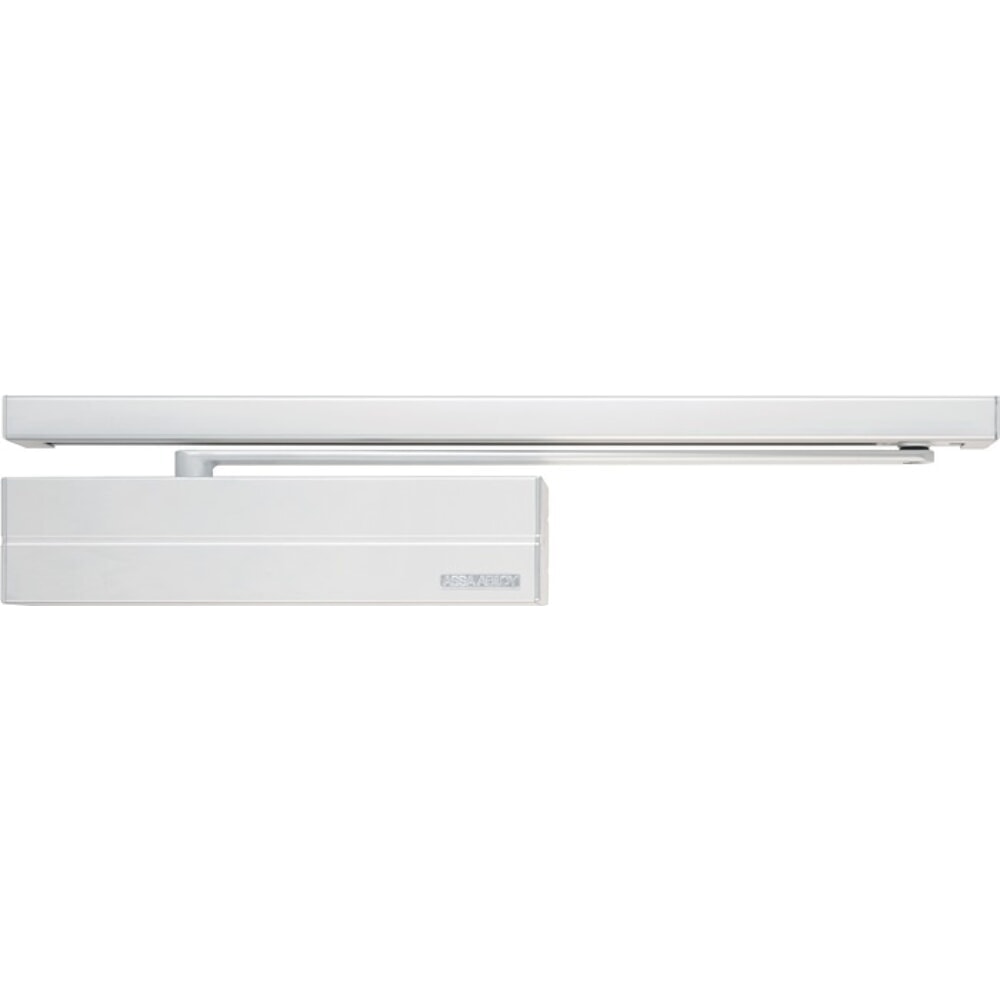 Illustration du produit: ASSA ABLOY Gleitschienentürschließer DC 500, silber EN 1-4, Normalmontage Bandseite EN 1-4
