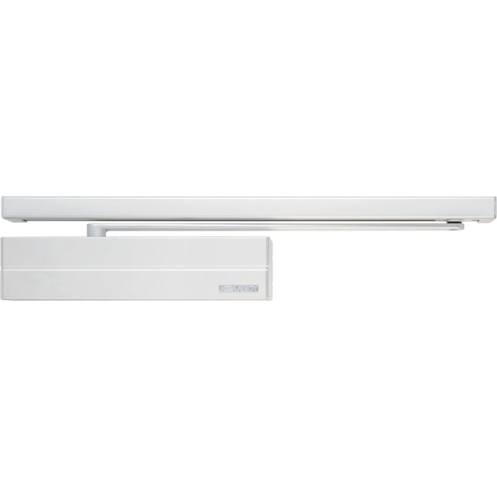 Illustration du produit: ASSA ABLOY Gleitschienentürschließer DC 500, silber EN 1-4, Normalmontage Bandseite EN 1-4
