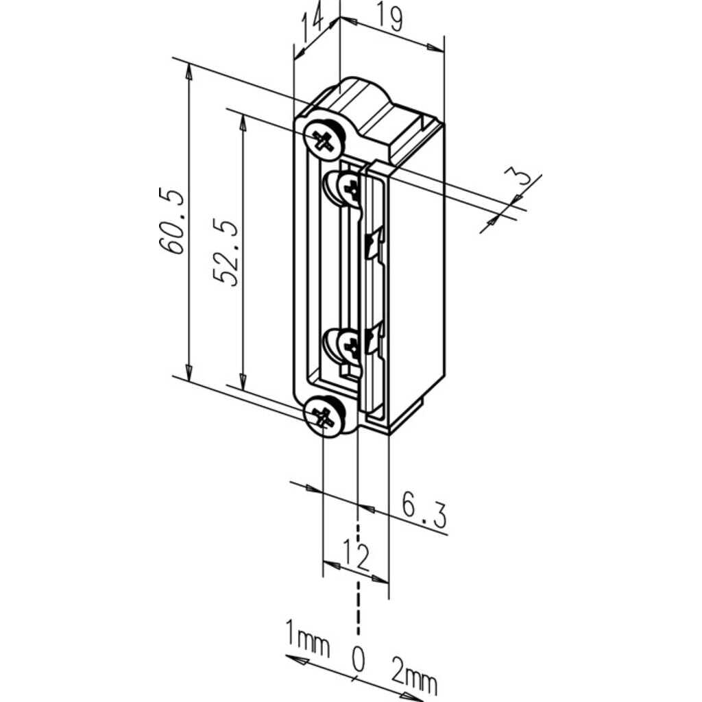 Illustration du produit: ASSA ABLOY Türöffneraustauschstück 1418-13 ProFix 2, Dauerentriegelung nein, universal, DIN links / rechts