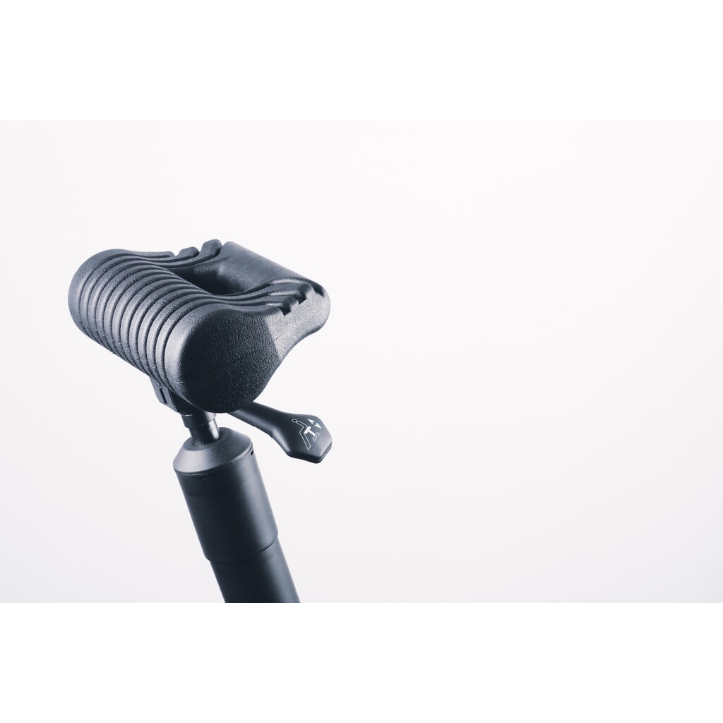 N° de l'image du produit 10 : Siège assis-debout, assise ronde en PU, hauteur d’assise 630-840 mm, pied en fourche, poignée de transport