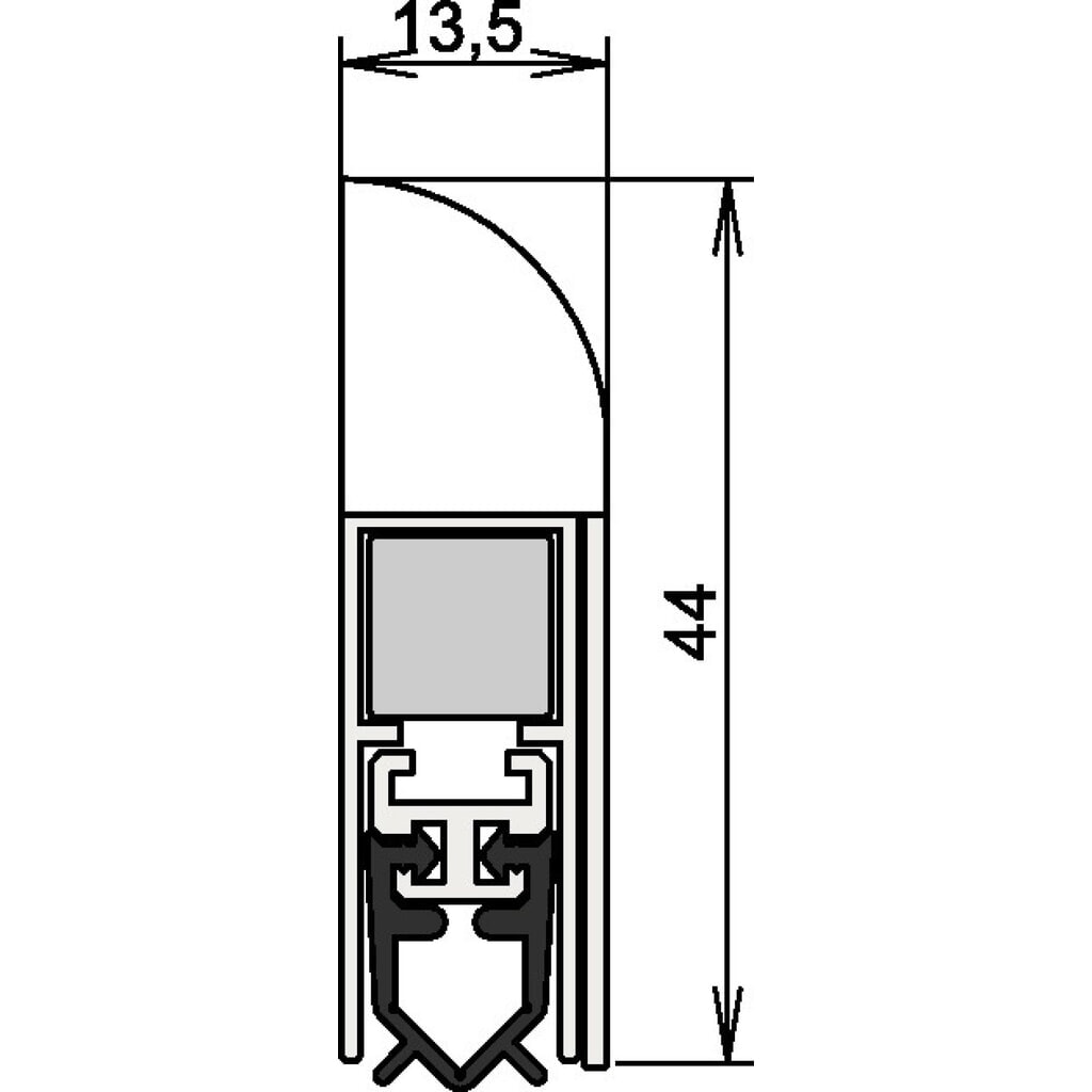 Illustration du produit: ATHMER Türdichtung Wind-Ex 1-311, weiß, 1-seitig Länge 735 mm, Holztüren