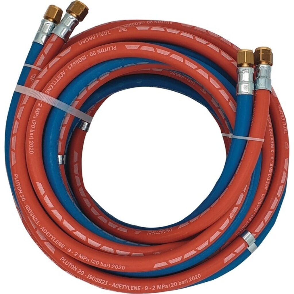 Illustration du produit: Autogengasschlauch, Wandstärke 5 / 3,5 mm, Länge 5 m Innen-Ø 6 / 9 mm, blau / rot
