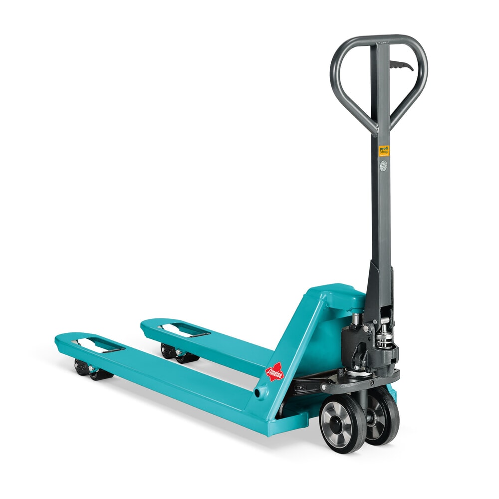 Illustration du produit: Transpalette manuel Ameise® PTM 2.0 avec levée rapide, capacité de charge 2 000 kg, longueur des fourches 1 150 mm, nylon, galets tandem