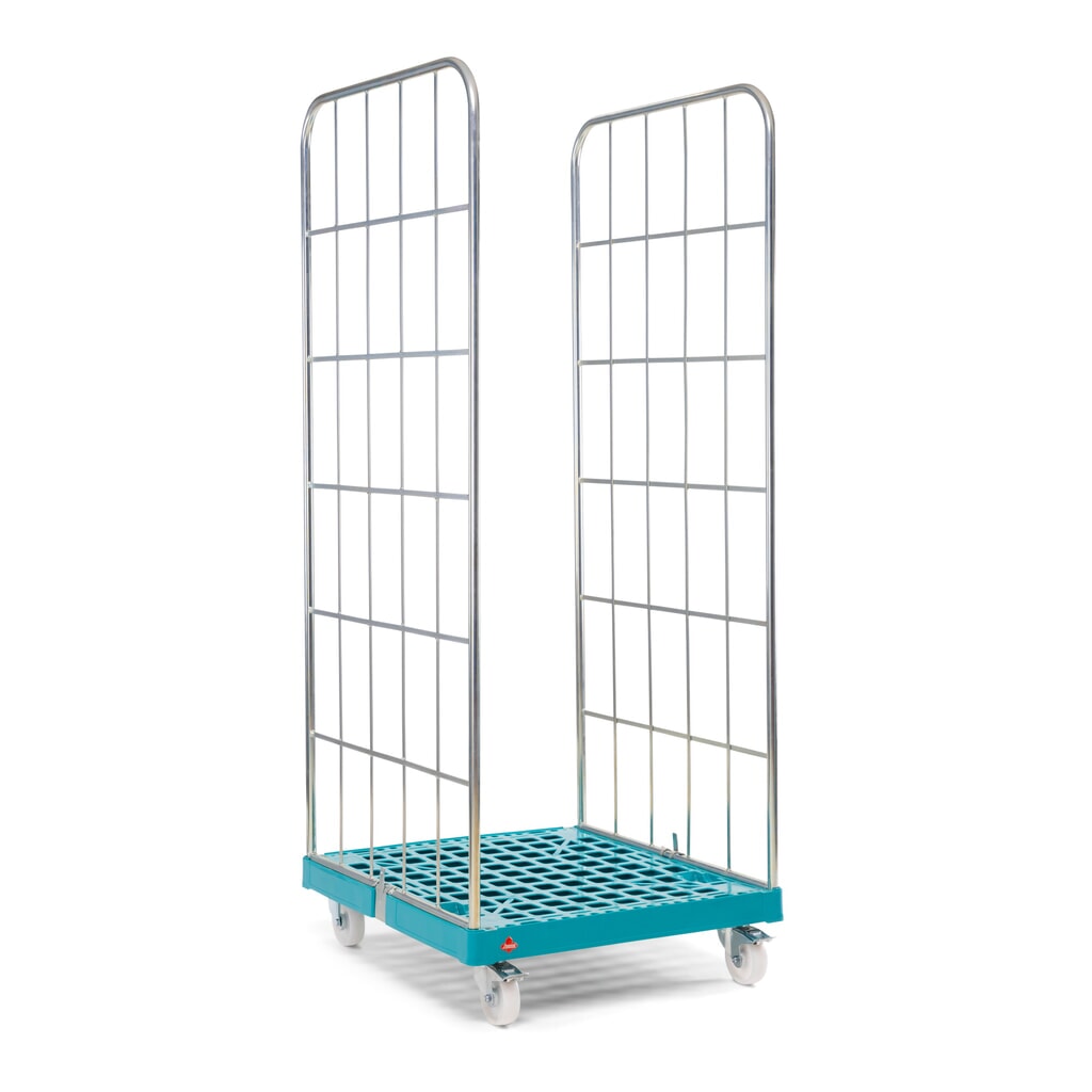 Ameise® Bac à roulettes, 2 côtés, à mailles grossières, électro-zingué, plateau à roulettes en plastique, HxlxP 1 640 x 724 x 815 mm Illustration du produit: Ameise® Bac à roulettes, 2 côtés, à mailles grossières, électro-zingué, plateau à roulettes en plastique, HxlxP 1 640 x 724 x 815 mm