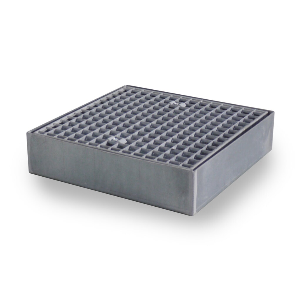 Illustration du produit: Bac collecteur plat en acier, capacité de charge 6 500 kg/m², H x l x P 118 x 500 x 500 mm