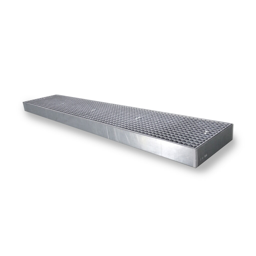 Illustration du produit: Bac collecteur plat en acier, capacité de charge 6 500 kg/m², H x l x P 118 x 500 x 2 500 mm