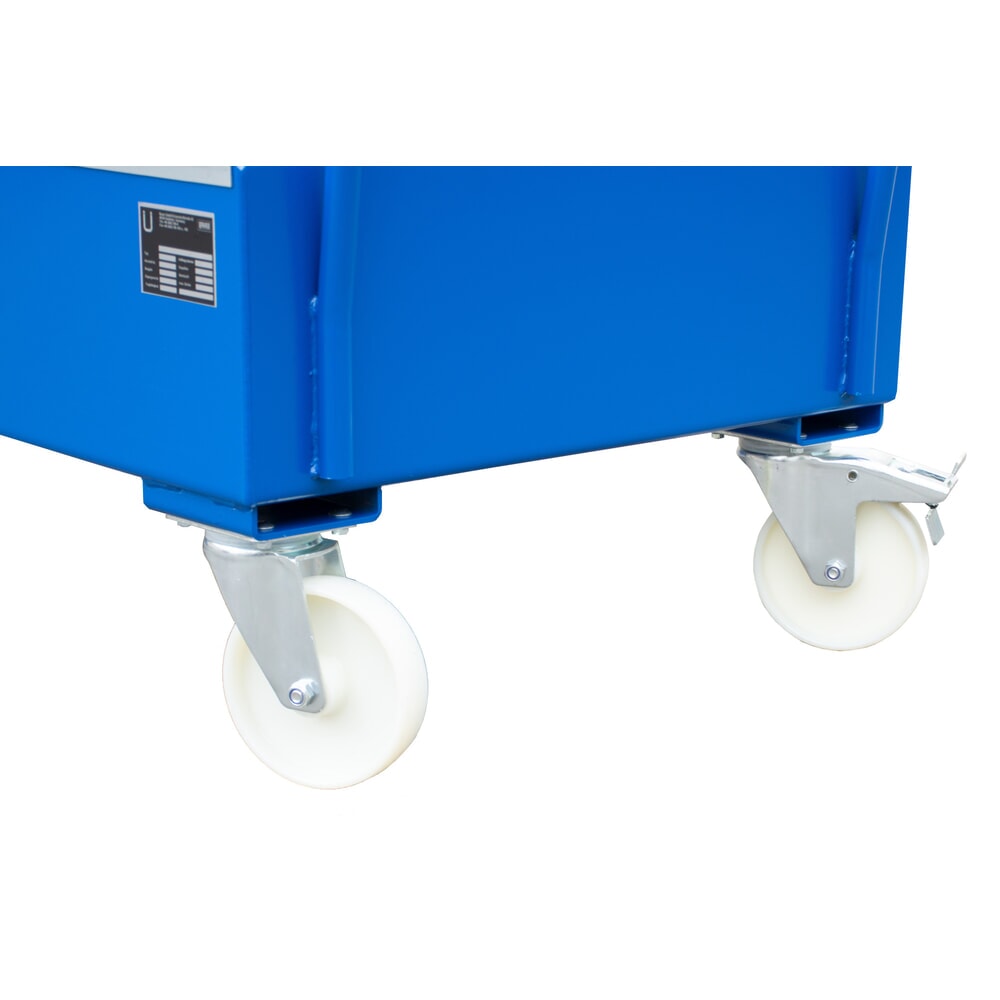 N° de l'image du produit 3 : Steinbock® bac de rétention en acier pour fûts de 200 litres, mobile, bleu
