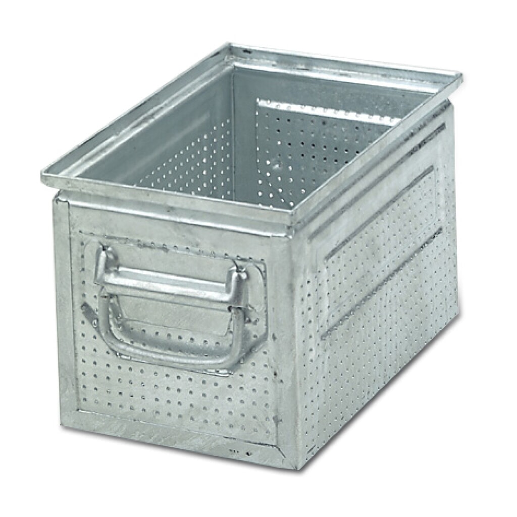 Bac empilable en tôle d’acier, avec perforation fine Ø 3 mm, H x l x p 200 x 350 x 200 mm N° de l'image du produit 3 : Bac empilable en tôle d’acier, avec perforation fine Ø 3 mm, H x l x p 200 x 350 x 200 mm