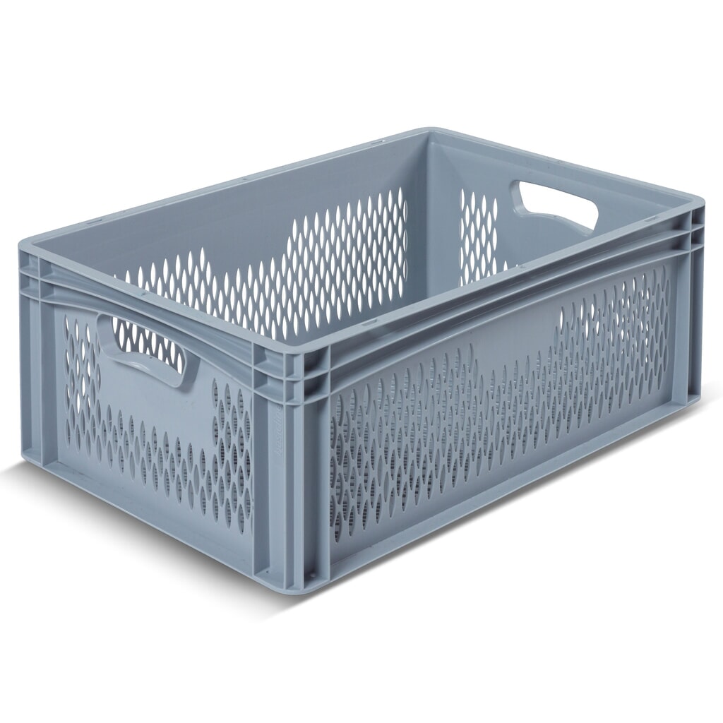 Alpha Eurobox en polypropylène (PP) avec parois ajourées, 44,2 litres, haut. x larg. x prof. 220 x 600 x 400 mm Illustration du produit: Alpha Eurobox en polypropylène (PP) avec parois ajourées, 44,2 litres, haut. x larg. x prof. 220 x 600 x 400 mm