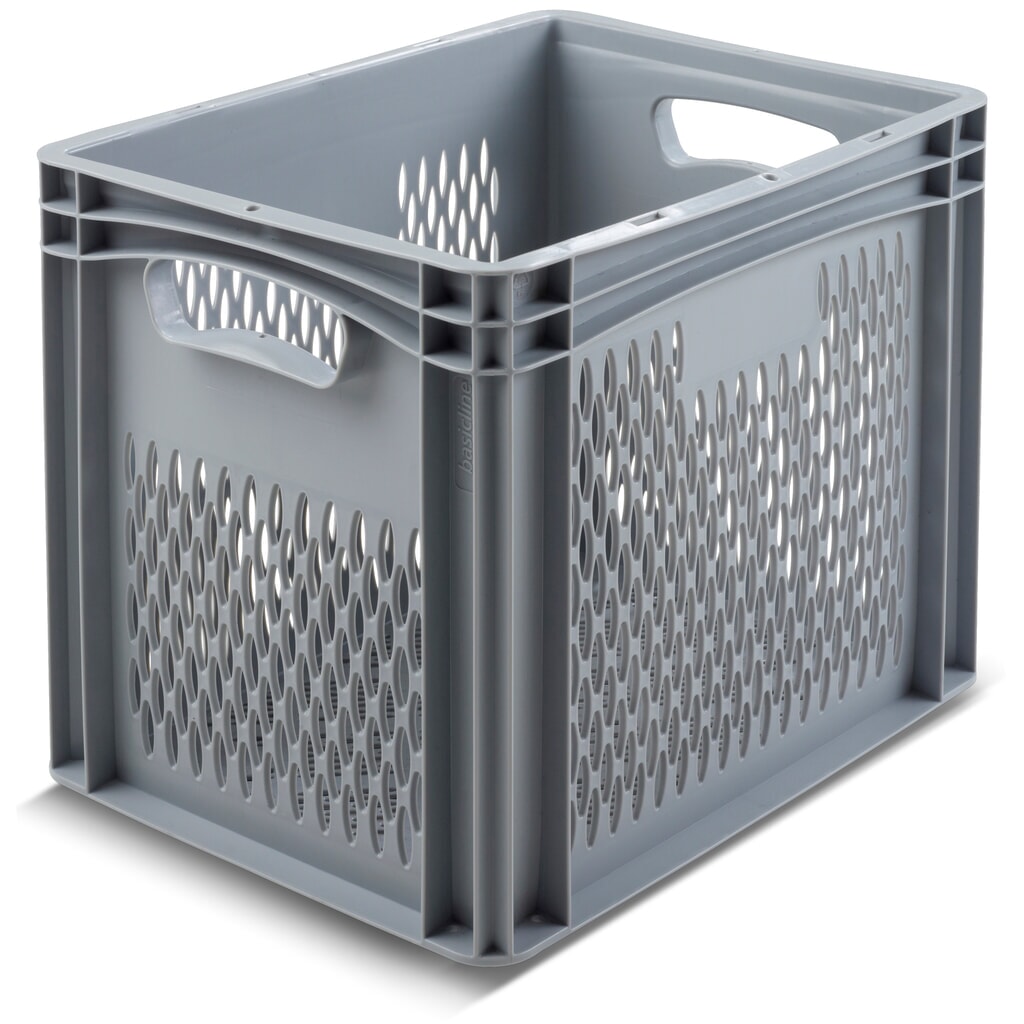 Alpha Eurobox en PP avec parois perforées, 25,6 litres, haut. x larg. x prof. 270 x 400 x 300 mm Illustration du produit: Alpha Eurobox en PP avec parois perforées, 25,6 litres, haut. x larg. x prof. 270 x 400 x 300 mm