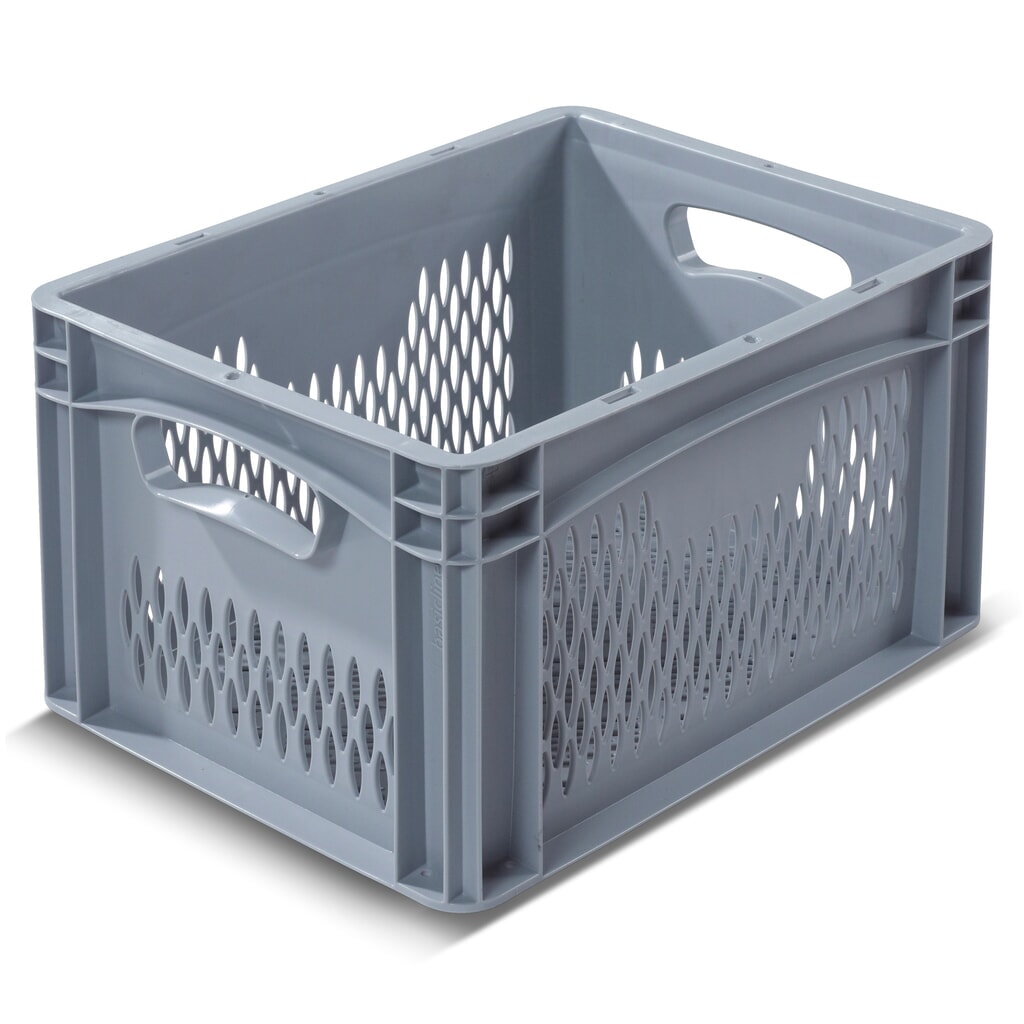 Alpha Eurobox en PP avec parois perforées, 20,8 litres, haut. x larg. x prof. 220 x 400 x 300 mm Illustration du produit: Alpha Eurobox en PP avec parois perforées, 20,8 litres, haut. x larg. x prof. 220 x 400 x 300 mm