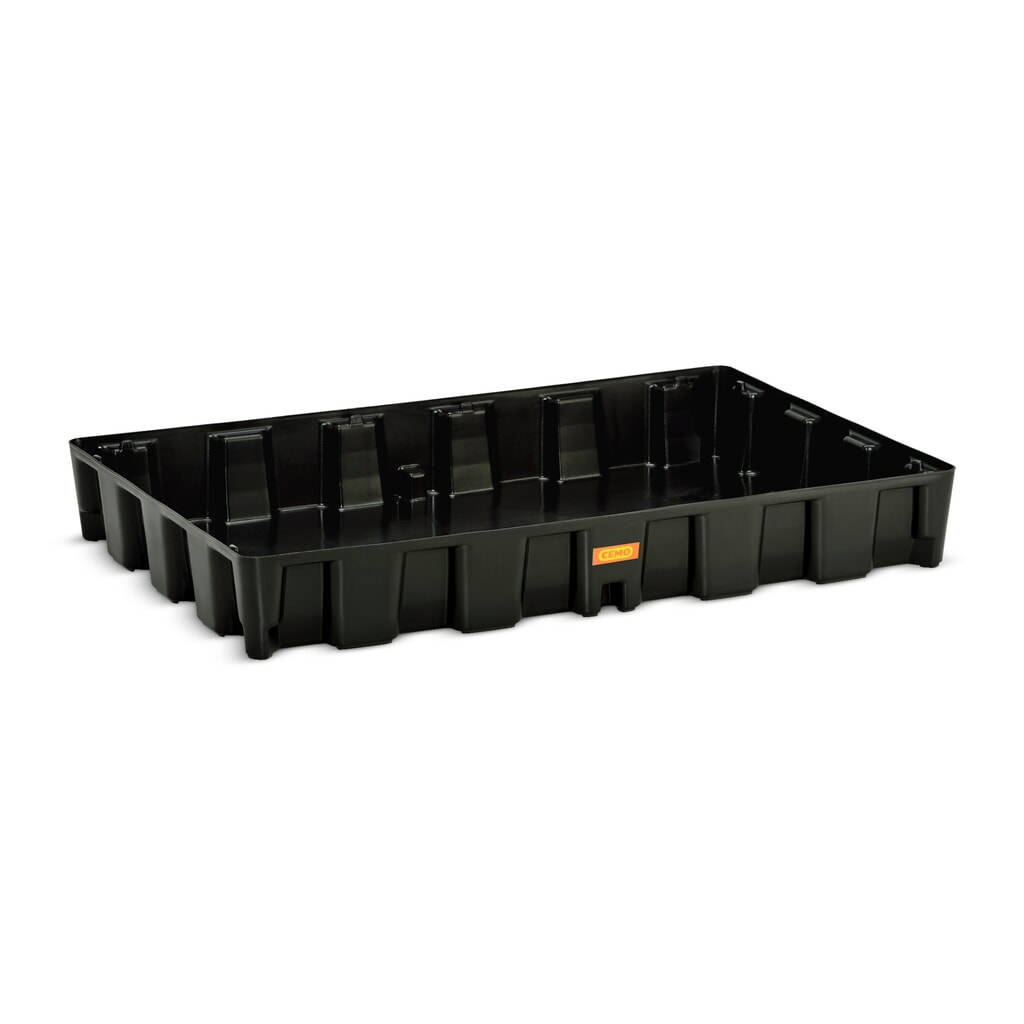 Bac labo modulaire CEMO en PE pour le stockage de petits contenants, volume de rétention 120 l Illustration du produit: Bac labo modulaire CEMO en PE pour le stockage de petits contenants, volume de rétention 120 l