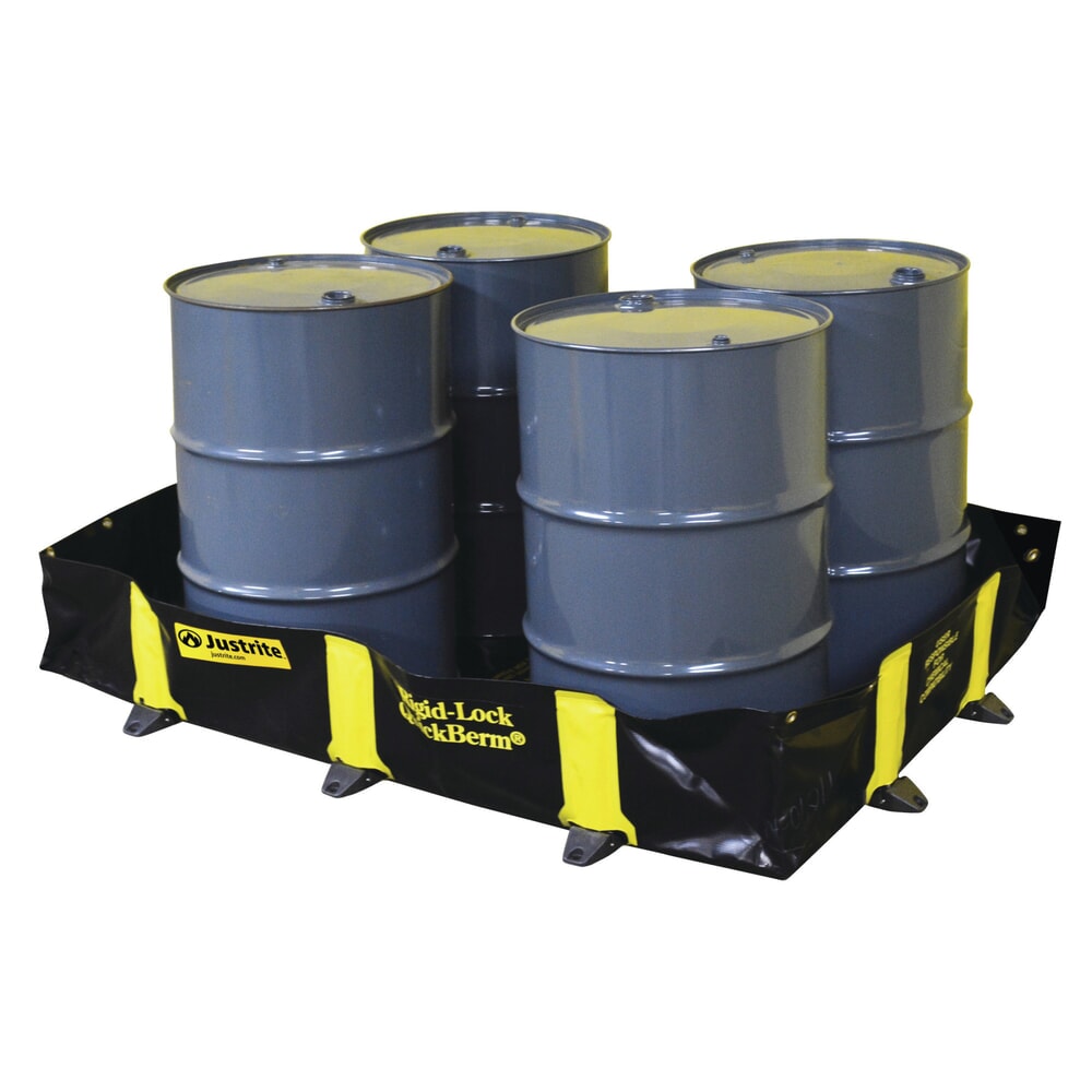 N° de l'image du produit 3 : Justrite® bac de rétention pliable en PVC QuickBerm®, capacité 662 l