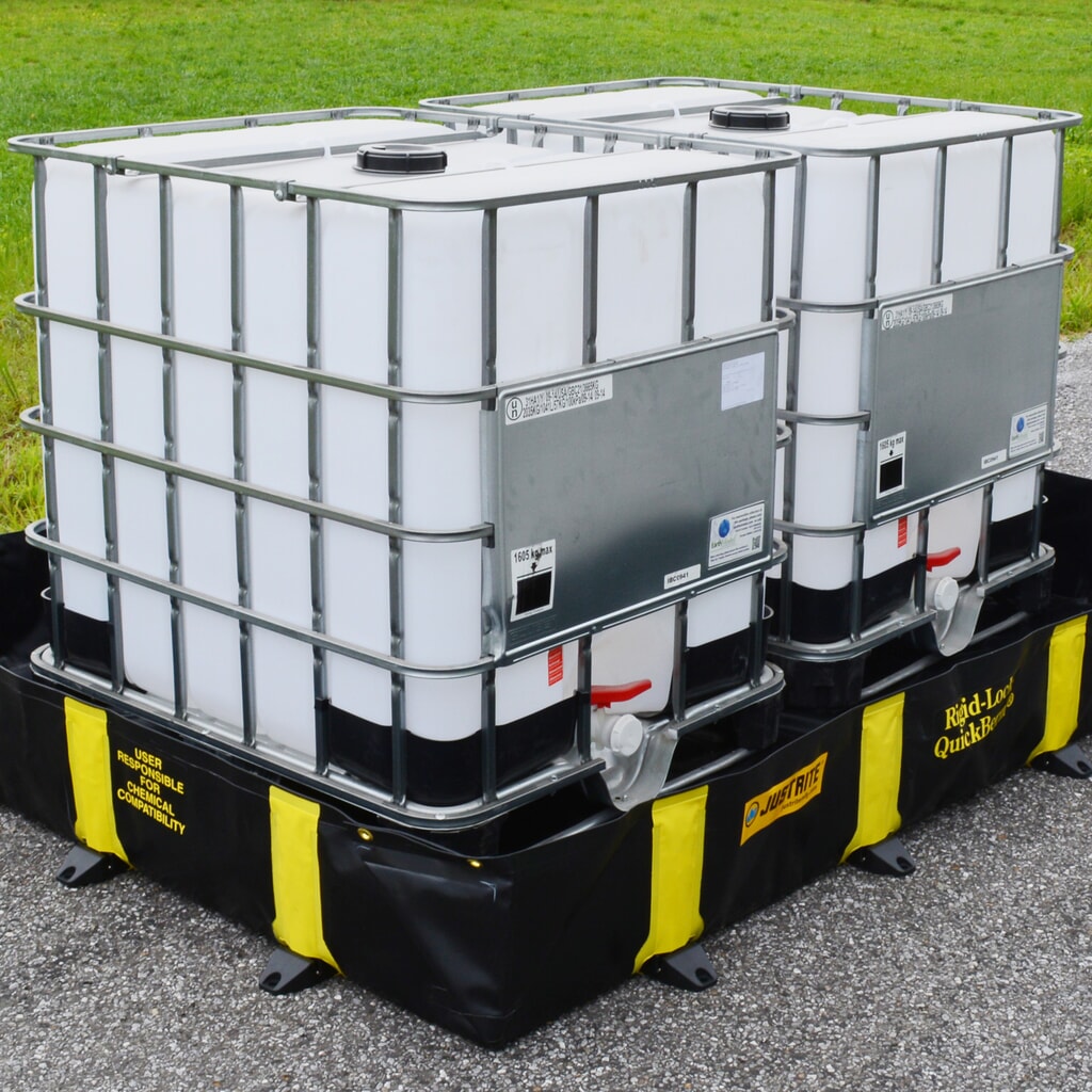 N° de l'image du produit 3 : Justrite® bac de rétention pliable en PVC QuickBerm®, capacité 1 344 l