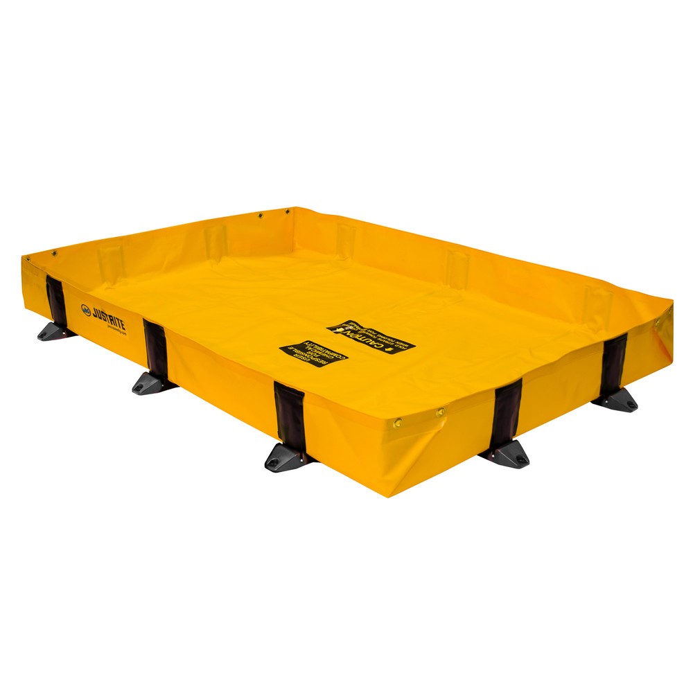 Illustration du produit: Justrite® bac de rétention pliable en polyester QuickBerm® Lite, capacité 451 l