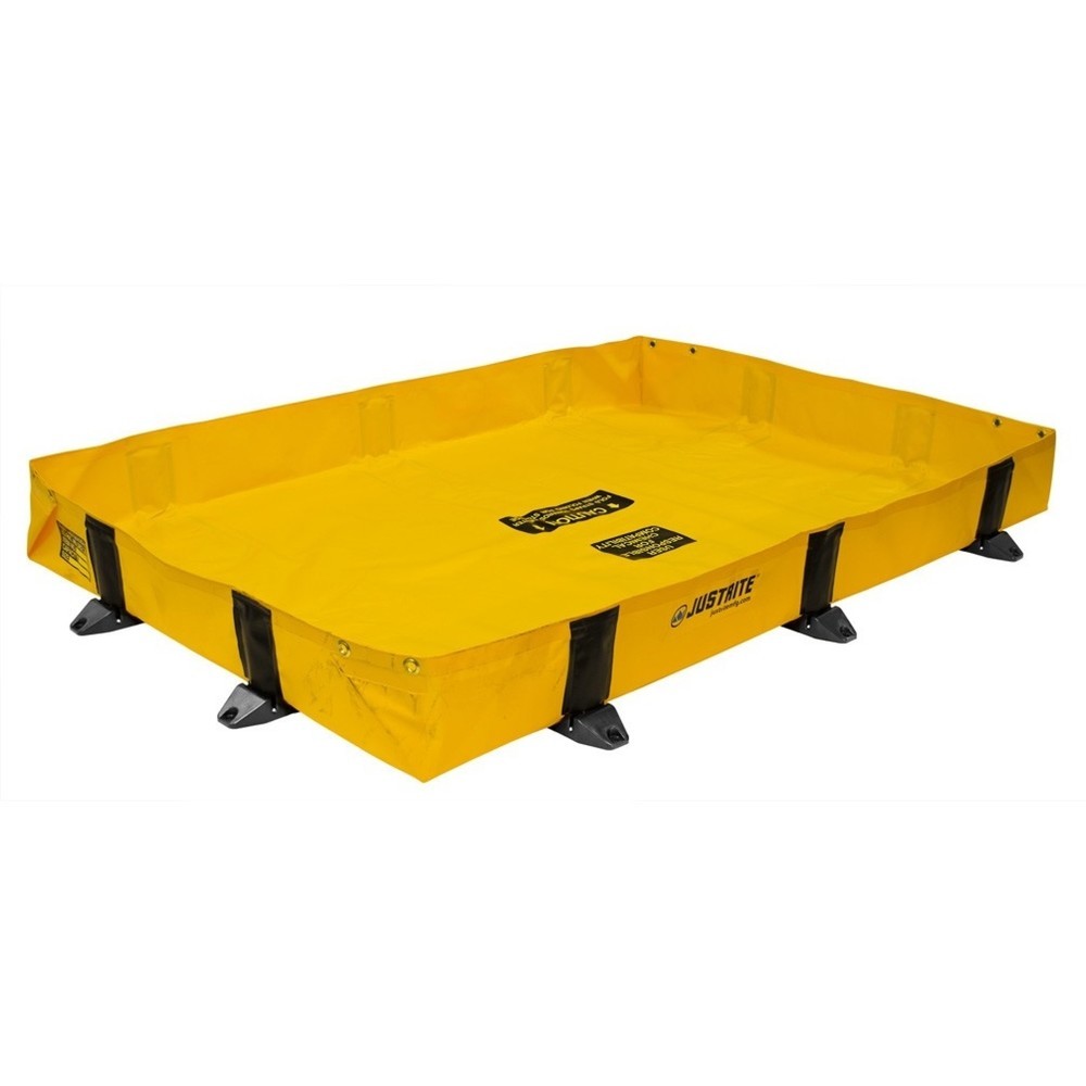 Illustration du produit: Justrite® bac de rétention pliable en polyester QuickBerm® Lite, capacité 602 l