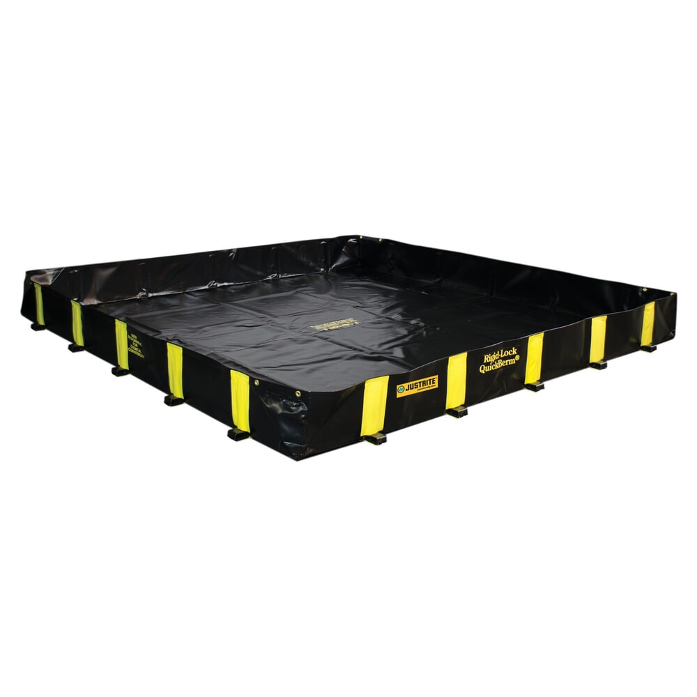 Illustration du produit: Justrite® bac de rétention pliable en polyester QuickBerm® Plus, capacité 2 252 l