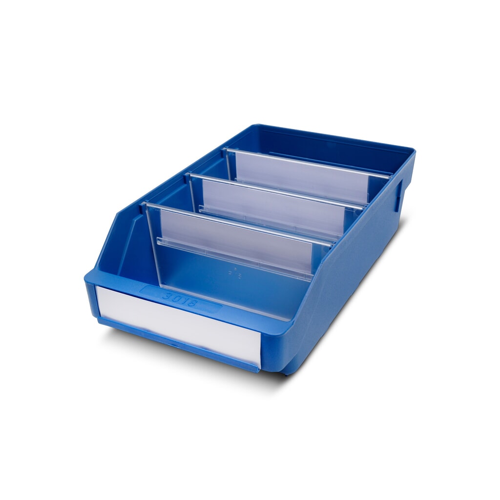 Illustration du produit: Bacs de rayonnage avec fenêtre de visualisation, l x P 180 x 300 mm, bleu