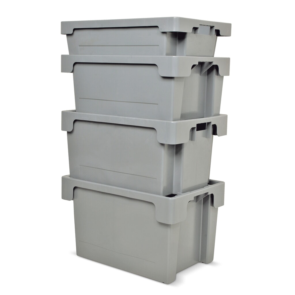 Eurobox, parois + tablette fermées, 25 litres, blanc Illustration du produit: Eurobox, parois + tablette fermées, 25 litres, blanc