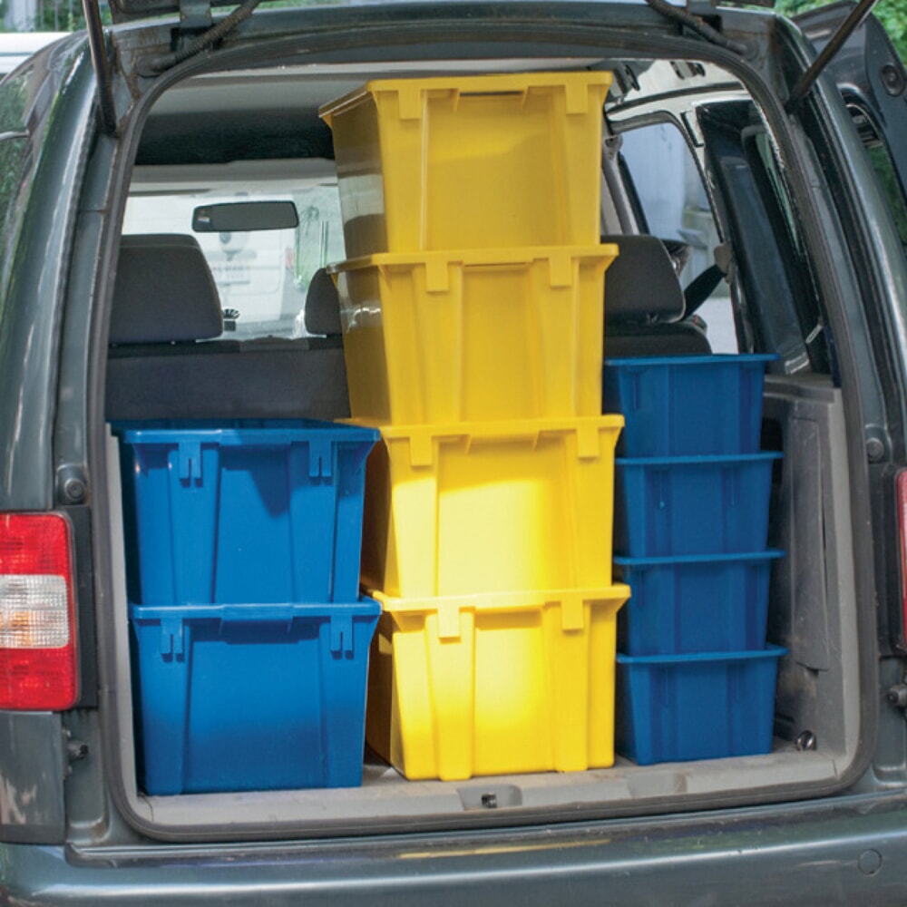 N° de l'image du produit 3 : Bacs empilables rotatifs en polypropylène, 6 litres, jaune
