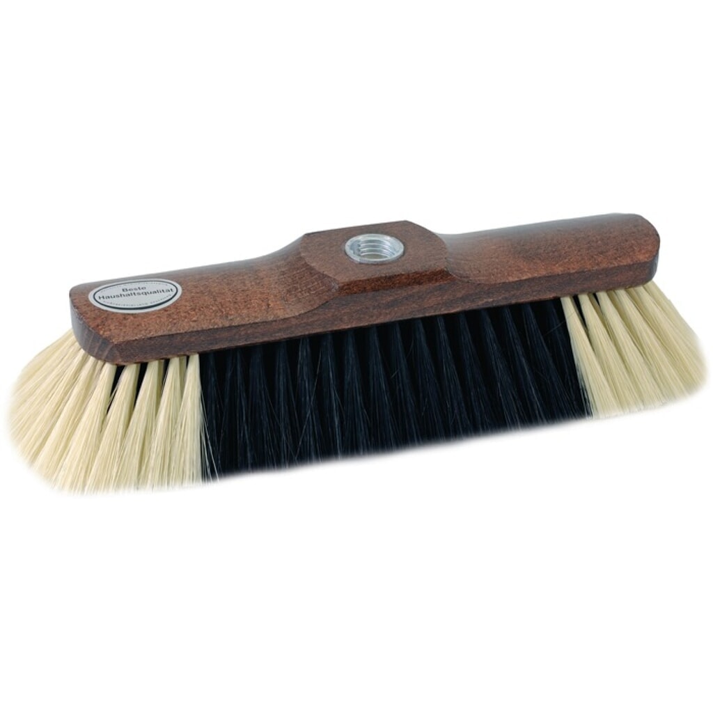 Balai de ménage mélange de poil de cheval L. 280 mm marron laqué avec filetage S Illustration du produit: Balai de ménage mélange de poil de cheval L. 280 mm marron laqué avec filetage S