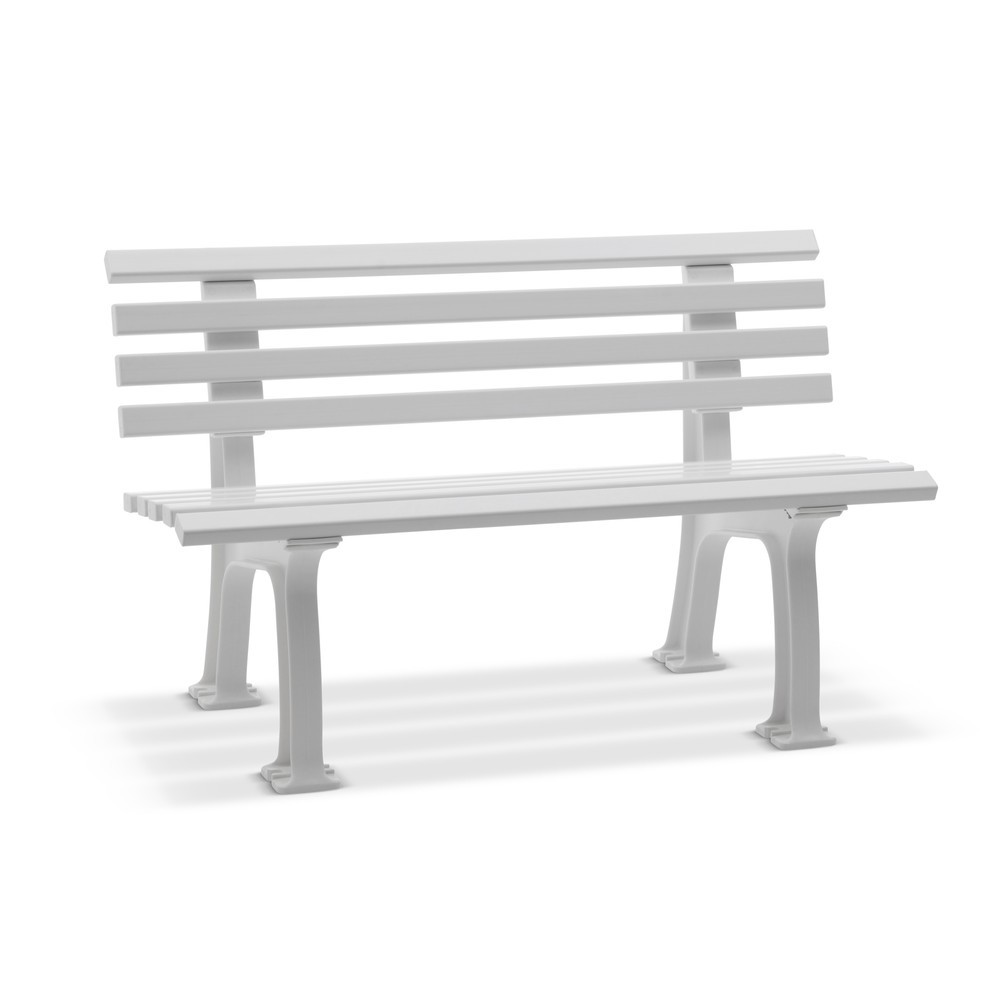 Illustration du produit: Banc Bern, longueur de 1 200 mm, 2 pieds, blanc