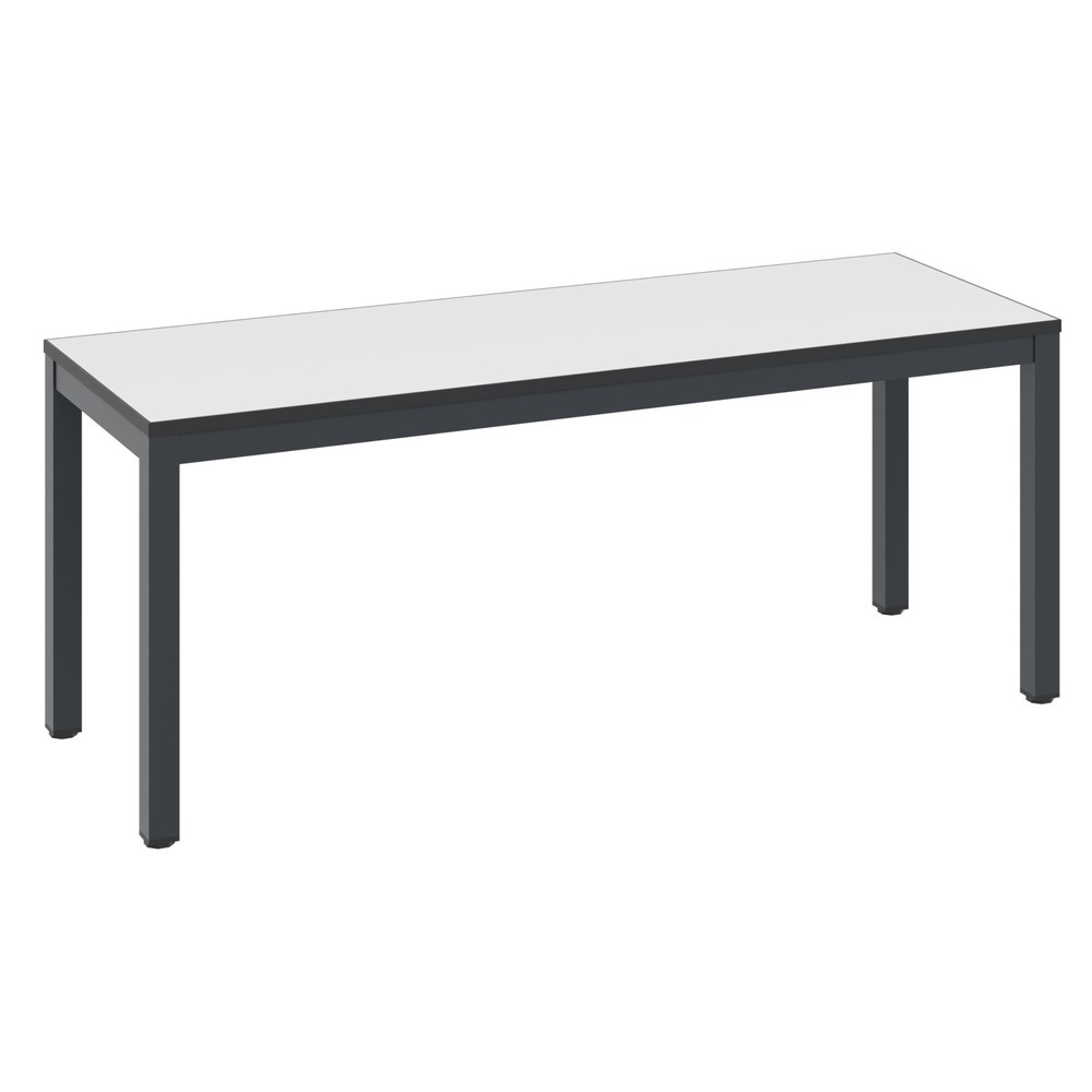N° de l'image du produit 1 : Banc pour vestiaire C+P Basic Plus, longueur 1 000 mm, gris-noir / blanc