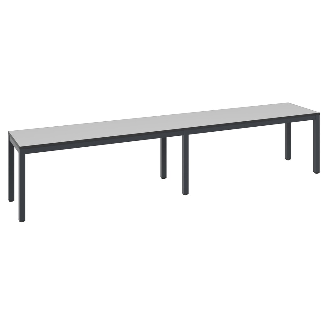 Illustration du produit: Banc pour vestiaire C+P Basic Plus, longueur 1 960 mm, gris-noir / gris-argent