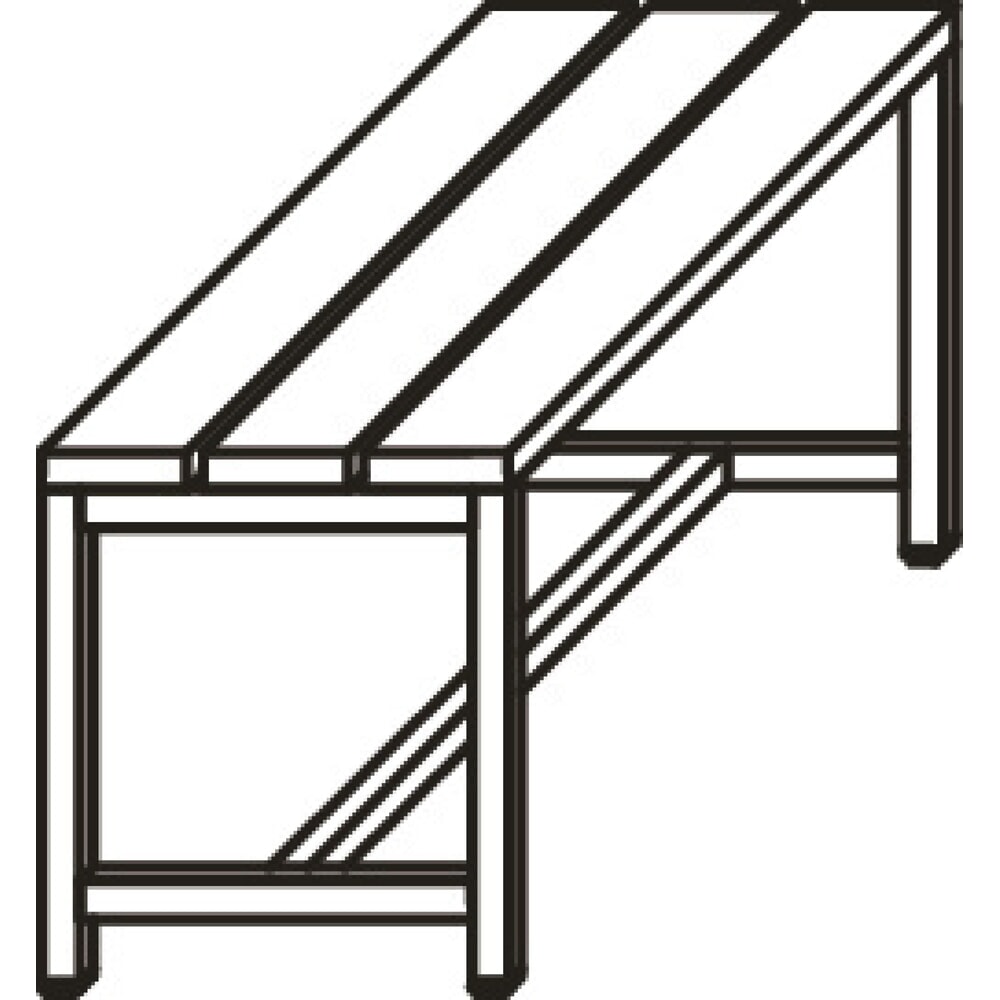 N° de l'image du produit 3 : Banc pour vestiaire PAVOY, longueur 2 000 mm, sans porte-chaussure, gris anthracite