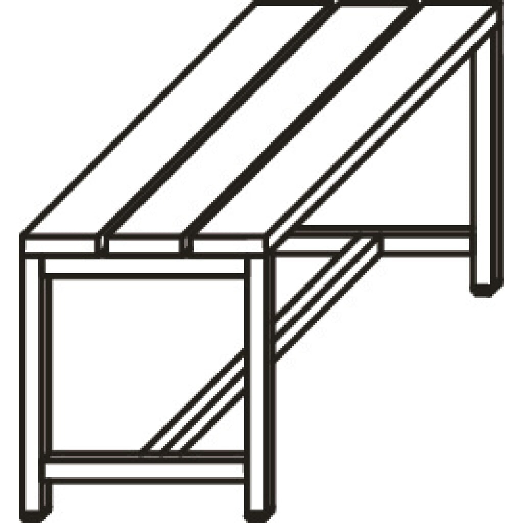 Banc pour vestiaire PAVOY, longueur 1 500 mm, avec porte-chaussure, gris clair N° de l'image du produit 3 : Banc pour vestiaire PAVOY, longueur 1 500 mm, avec porte-chaussure, gris clair