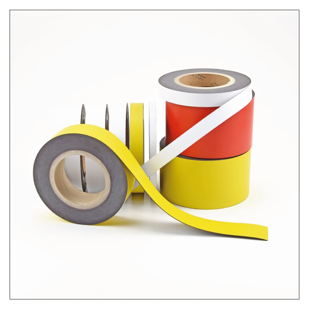 N° de l'image du produit 3 : Bande de marquage magnétique, rouleau, hauteur 30 mm, rouge