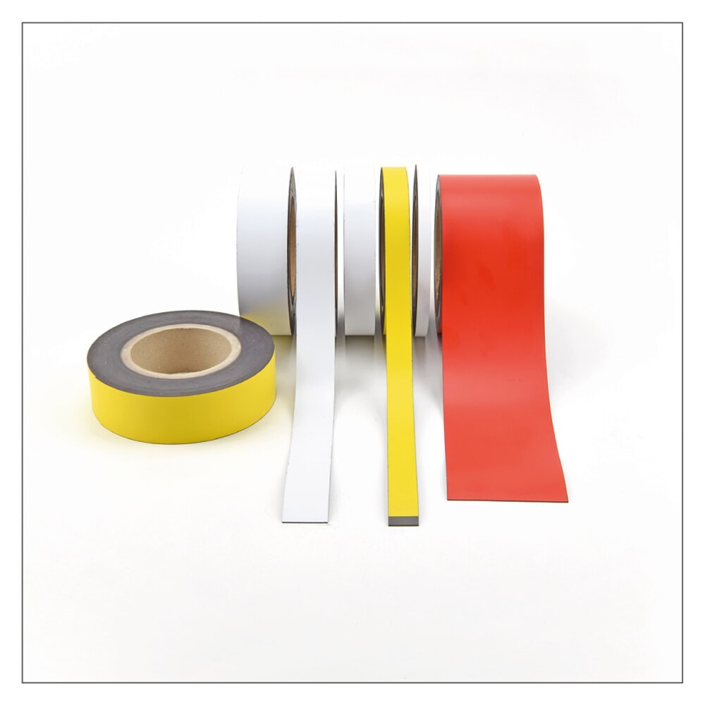 N° de l'image du produit 4 : Bande de marquage magnétique, rouleau, hauteur 30 mm, rouge