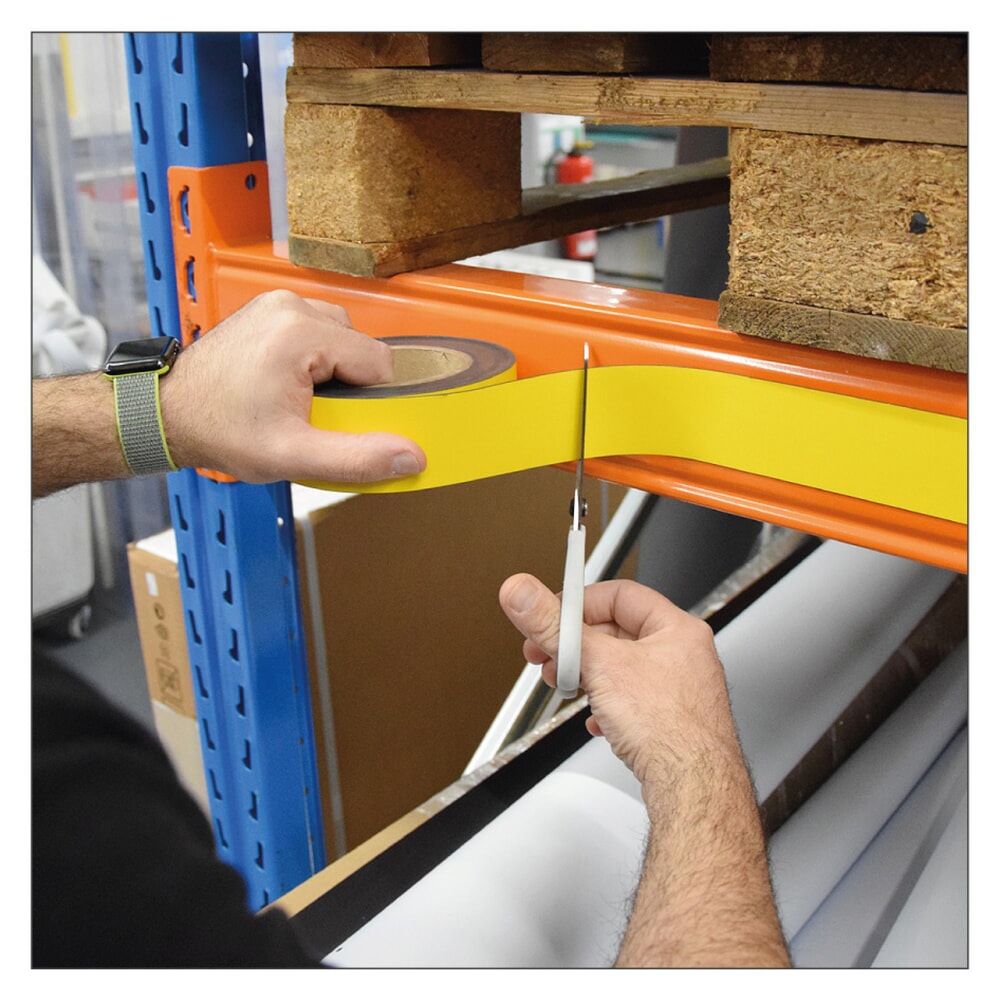 N° de l'image du produit 5 : Bande de marquage magnétique, rouleau, hauteur 30 mm, rouge