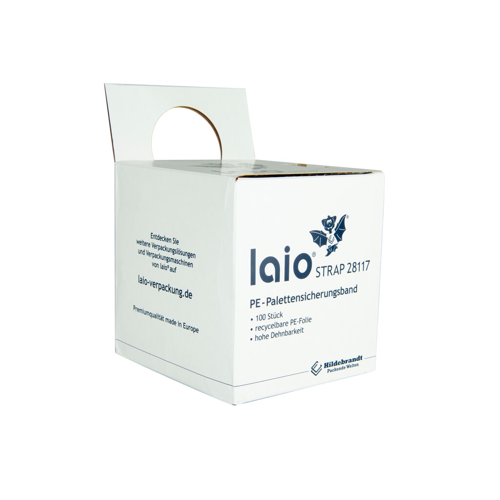 Bande de sécurisation pour palettes STRAP de laio®, LxL 100 x 1.200 mm, 100 pcs/UV Illustration du produit: Bande de sécurisation pour palettes STRAP de laio®, LxL 100 x 1.200 mm, 100 pcs/UV